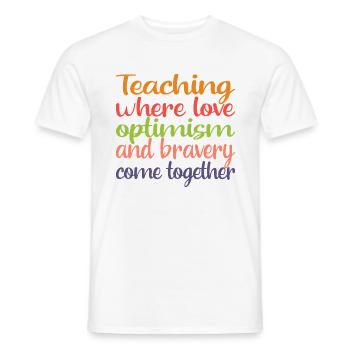 Teaching Quote - Cooler Spruch Für Lehrer - Männer T-Shirt - Weiß - Vorne - AI Model Male 178 dark (178cm)