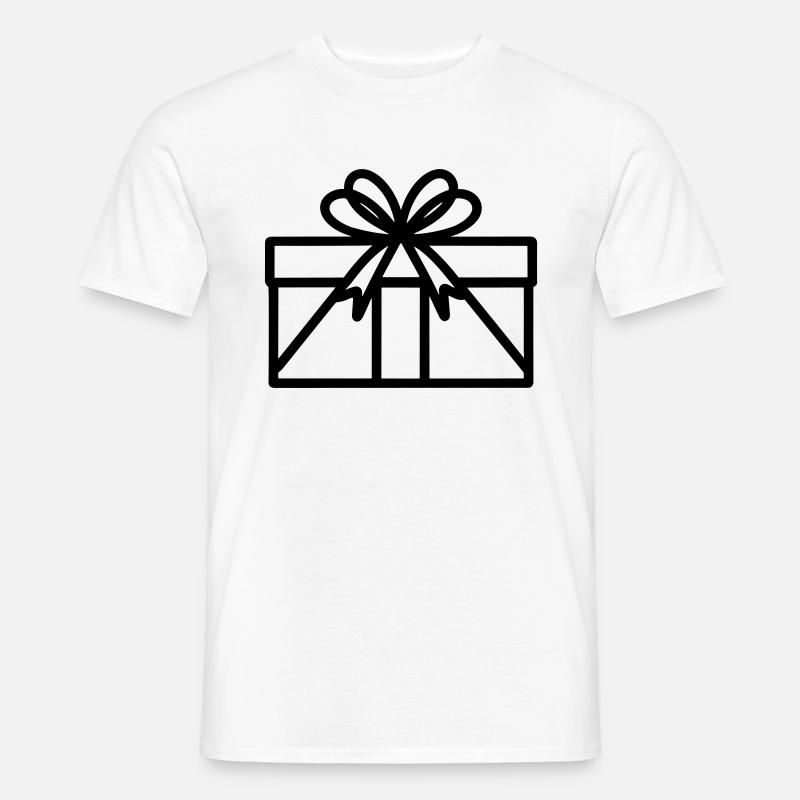 Kleine Geschenkbox - Männer T-Shirt - Weiß