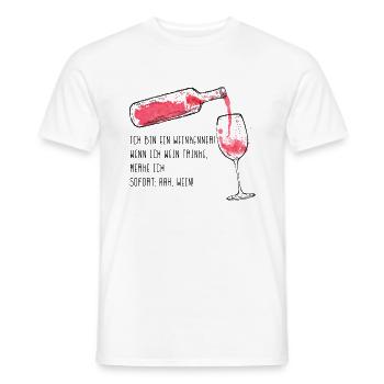 Wine, wine connoisseur, wine lover, gift idea - Men's T-Shirt - white - Front - AI Model Male 178 dark (178cm)