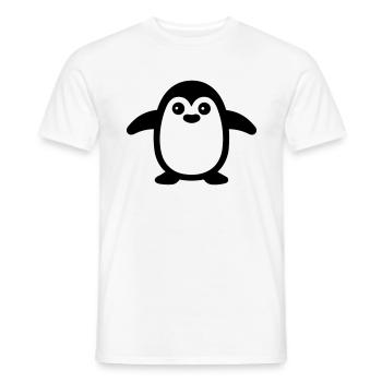 Pinguin - Männer T-Shirt - Weiß - Vorne - AI Model Male 178 dark (178cm)
