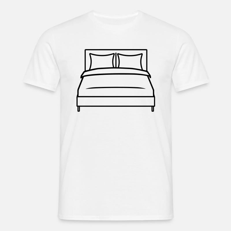 Bett - Männer T-Shirt - Weiß
