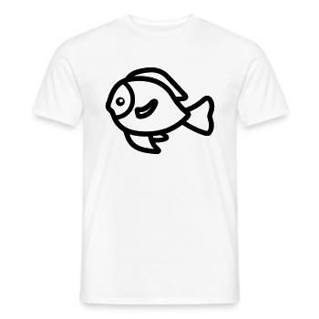 Fish - Men's T-Shirt - white - Front - AI Model Male 178 dark (178cm)