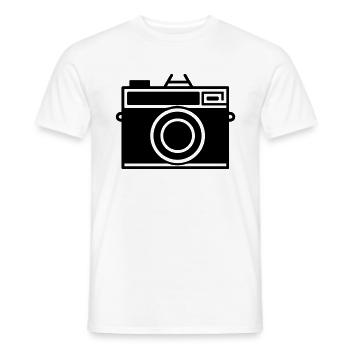Kamera - Männer T-Shirt - Weiß - Vorne - AI Model Male 178 dark (178cm)