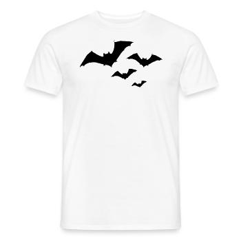 Halloween Fledermaus Schwarm 1c - Männer T-Shirt - Weiß - Vorne - AI Model Male 178 dark (178cm)