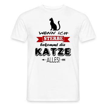 Sprüche Katzenliebhaber Ich liebe meine Katze - Männer T-Shirt - Weiß - Vorne - AI Model Male 178 dark (178cm)