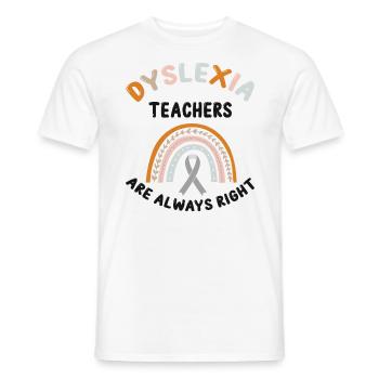 Thérapie de la dyslexie pour le mois de la dyslexie - T-shirt homme - blanc - Devant - AI Model Male 178 dark (178cm)