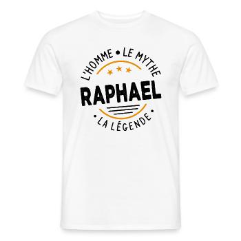 Raphaël L'Homme Le Mythe La Légende - T-shirt homme - blanc - Devant - AI Model Male 178 dark (178cm)