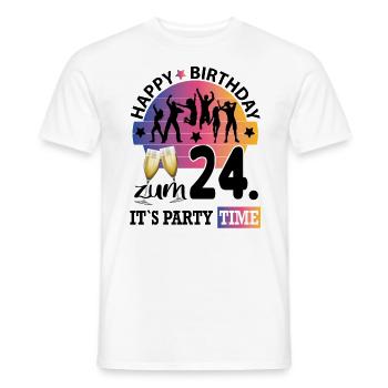 Geburtstag 24 Party People Fete Dancing Tanzen - Männer T-Shirt - Weiß - Vorne - AI Model Male 178 dark (178cm)