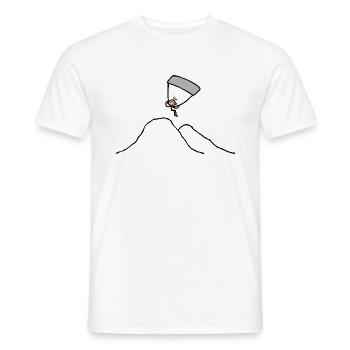 Parapente parapente en montagne - T-shirt homme - blanc - Devant - AI Model Male 178 dark (178cm)