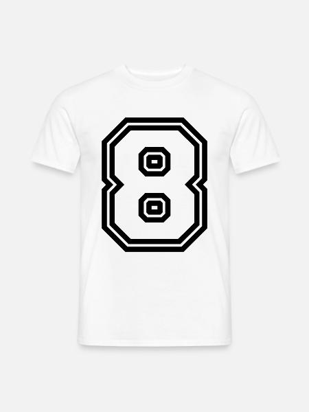 8 number symbol - Men's T-Shirt - white