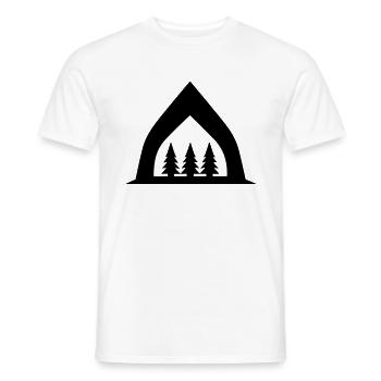 Camping tente - T-shirt homme - blanc - Devant - AI Model Male 178 dark (178cm)