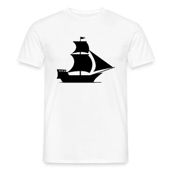 Piratenschiff - Männer T-Shirt - Weiß - Vorne - AI Model Male 178 dark (178cm)