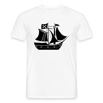 Piratenschiff - Männer T-Shirt - Weiß - Vorne - AI Model Male 178 dark (178cm)