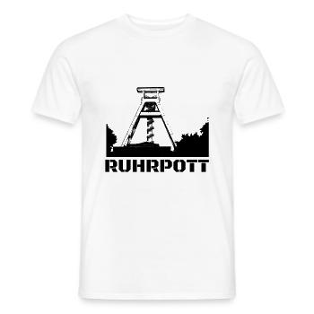 Ruhrpott - Männer T-Shirt - Weiß - Vorne - AI Model Male 178 dark (178cm)