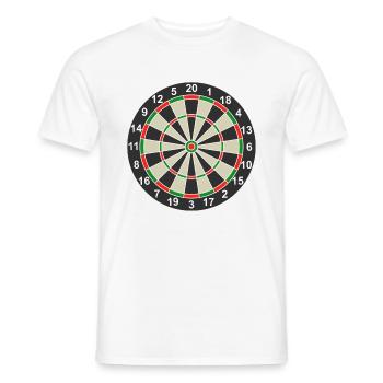 Dartboard Dart classique - T-shirt homme - blanc - Devant - AI Model Male 178 dark (178cm)