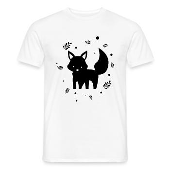 Fuchs - Tier Zoo Tierfreund Naturschutz - Männer T-Shirt - Weiß - Vorne - AI Model Male 178 dark (178cm)