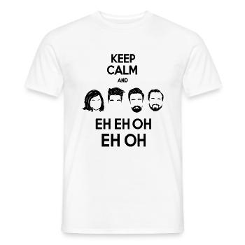 Bleib ruhig und eh eh oh - Männer T-Shirt - Weiß - Vorne - AI Model Male 178 dark (178cm)