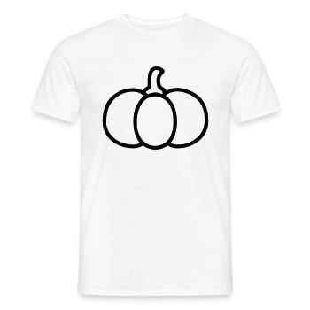 Kürbis - Männer T-Shirt - Weiß - Vorne - AI Model Male 178 dark (178cm)