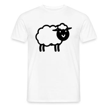 sheep - Men's T-Shirt - white - Front - AI Model Male 178 dark (178cm)