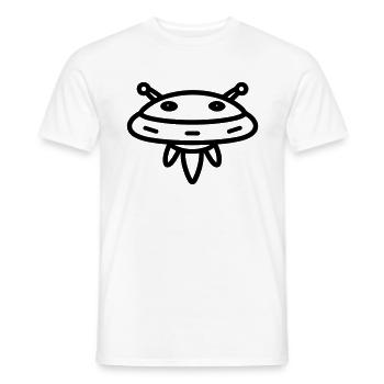 flying saucer - Men's T-Shirt - white - Front - AI Model Male 178 dark (178cm)