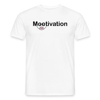 Mootivation Muh Motivation lustige Tiere - Männer T-Shirt - Weiß - Vorne - AI Model Male 178 dark (178cm)