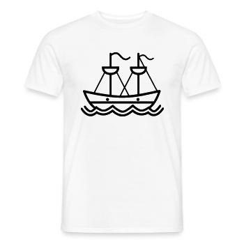 Piratenschiff - Männer T-Shirt - Weiß - Vorne - AI Model Male 178 dark (178cm)