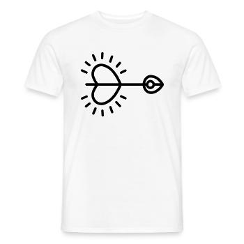 Herz-Pfeil - Männer T-Shirt - Weiß - Vorne - AI Model Male 178 dark (178cm)