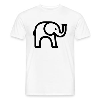 Elephant - Men's T-Shirt - white - Front - AI Model Male 178 dark (178cm)
