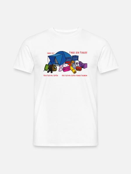 mein_festival_gepaeck_a_03 - Männer T-Shirt - Weiß