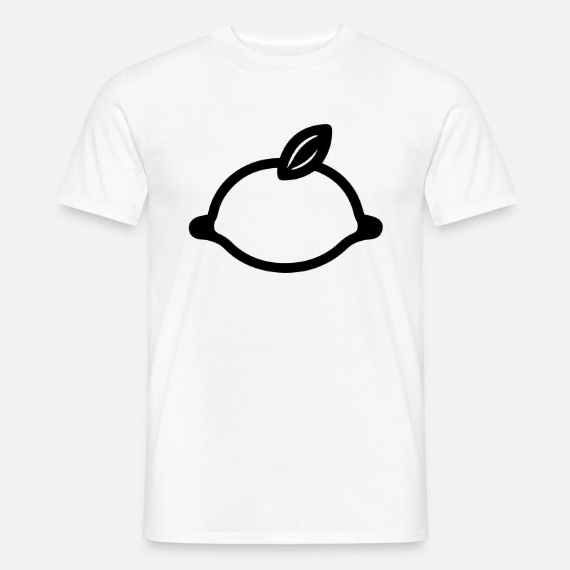 Zitrone - Männer T-Shirt - Weiß