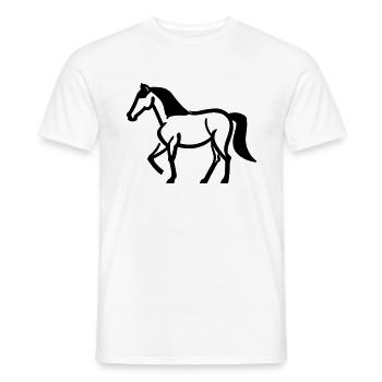Horse - Men's T-Shirt - white - Front - AI Model Male 178 dark (178cm)