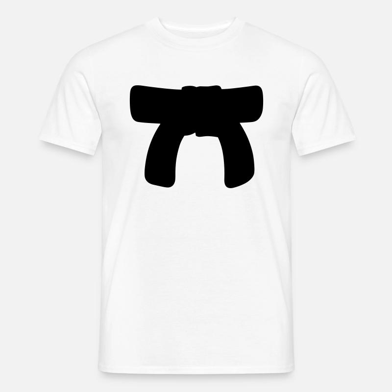 Gürtel - Männer T-Shirt - Weiß