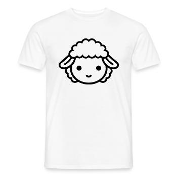sheep - Men's T-Shirt - white - Front - AI Model Male 178 dark (178cm)
