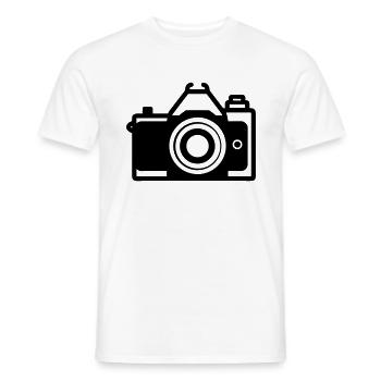 Kamera - Männer T-Shirt - Weiß - Vorne - AI Model Male 178 dark (178cm)