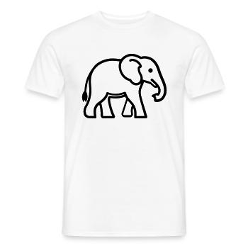 Elephant - Men's T-Shirt - white - Front - AI Model Male 178 dark (178cm)