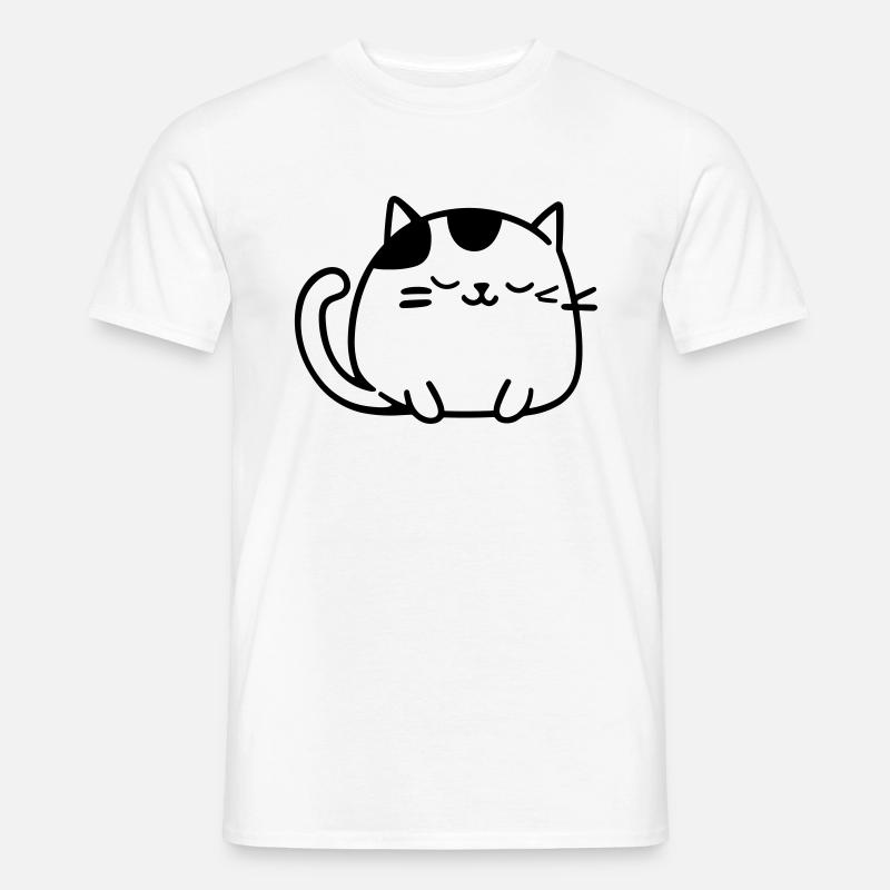 Katze - Männer T-Shirt - Weiß