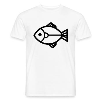 Fish - Men's T-Shirt - white - Front - AI Model Male 178 dark (178cm)