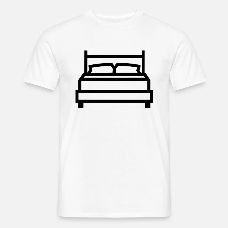 Bett - Männer T-Shirt - Weiß