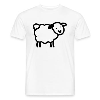 sheep - Men's T-Shirt - white - Front - AI Model Male 178 dark (178cm)