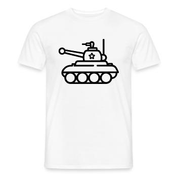 Panzer - Männer T-Shirt - Weiß - Vorne - AI Model Male 178 dark (178cm)
