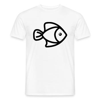 Fish - Men's T-Shirt - white - Front - AI Model Male 178 dark (178cm)