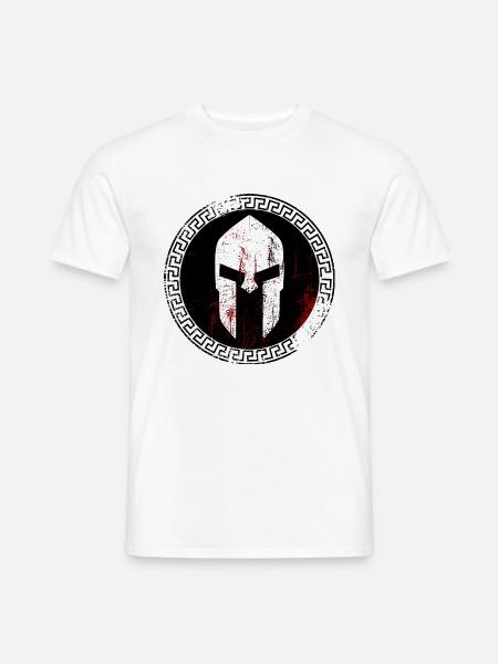 Sparta mit Muster 4 - Männer T-Shirt - Weiß