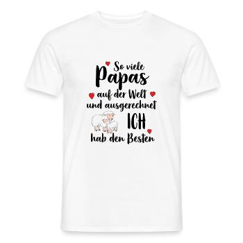 Tant de papas que j’ai le meilleur, le meilleur, le meilleur papa - T-shirt homme - blanc - Devant - AI Model Male 178 dark (178cm)