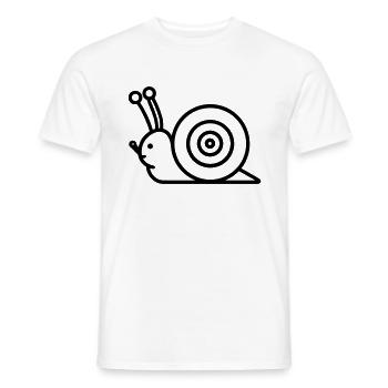 Snail - Men's T-Shirt - white - Front - AI Model Male 178 dark (178cm)