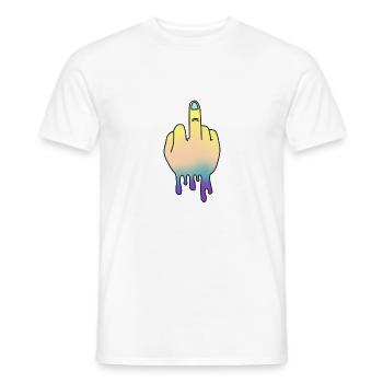 Mittelfinger - Männer T-Shirt - Weiß - Vorne - AI Model Male 178 dark (178cm)