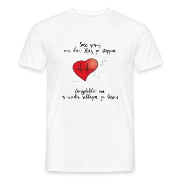 Süss genug um dein Herz zu stoppen - Männer T-Shirt - Weiß - Vorne - AI Model Male 178 dark (178cm)