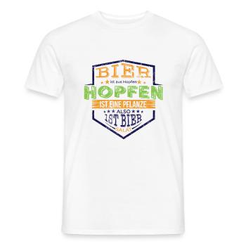 Bier Alkohol Geschenk Hopfen Weizen Malz Trinken - Männer T-Shirt - Weiß - Vorne - AI Model Male 178 dark (178cm)