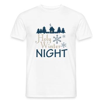 Heilige Nacht Weihnachten Xmas Feiertage Winter - Männer T-Shirt - Weiß - Vorne - AI Model Male 178 dark (178cm)