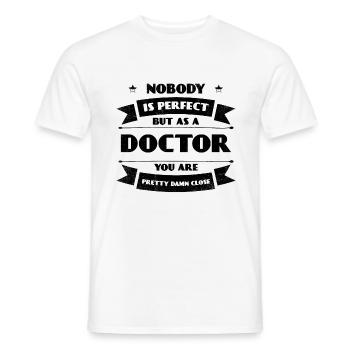 Hôpital Perfect Doctor Doctor bouée de sauvetage - T-shirt homme - blanc - Devant - AI Model Male 178 dark (178cm)