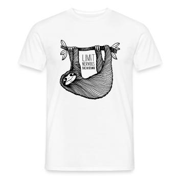 The lazy, animal, limit nervous breakdown - Men's T-Shirt - white - Front - AI Model Male 178 dark (178cm)